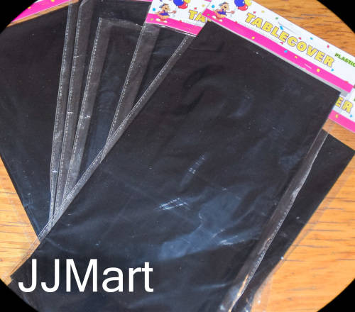 Plastic Tableclothes x 6 - Black
