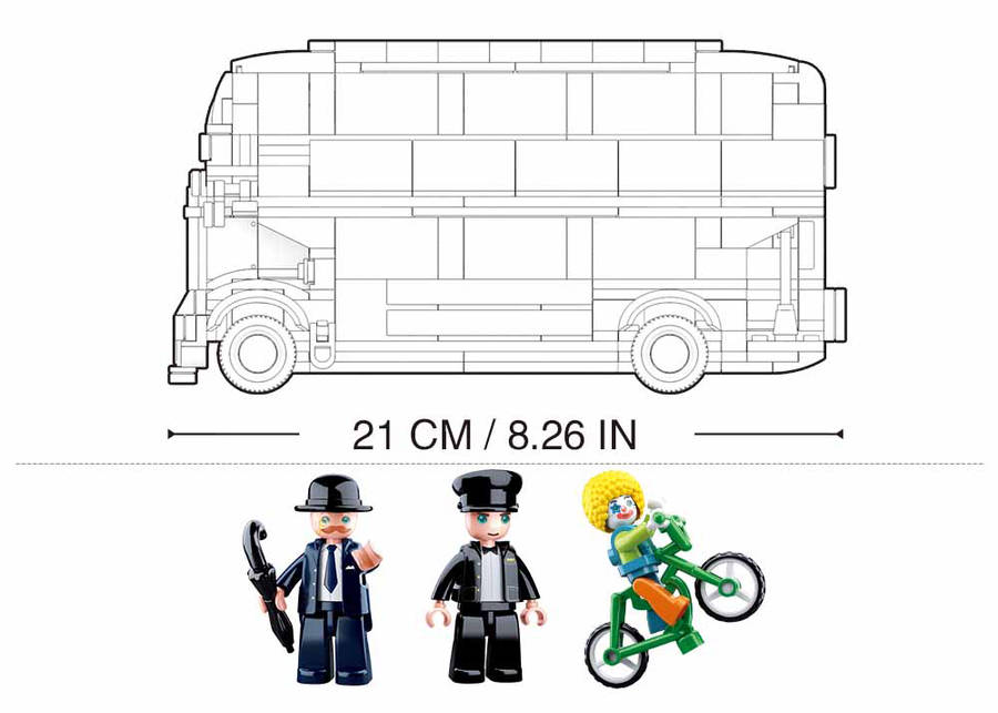 Sluban London Double Decker Bus 382 Pieces (box damaged)