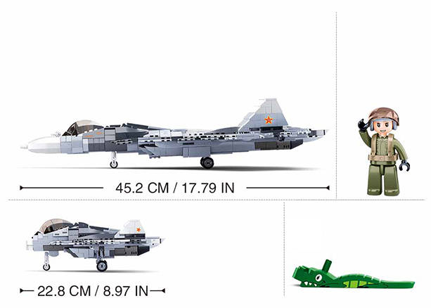 Sluban Sukhoi Su-57 Stealth Fighter Jet (UnBoxed}