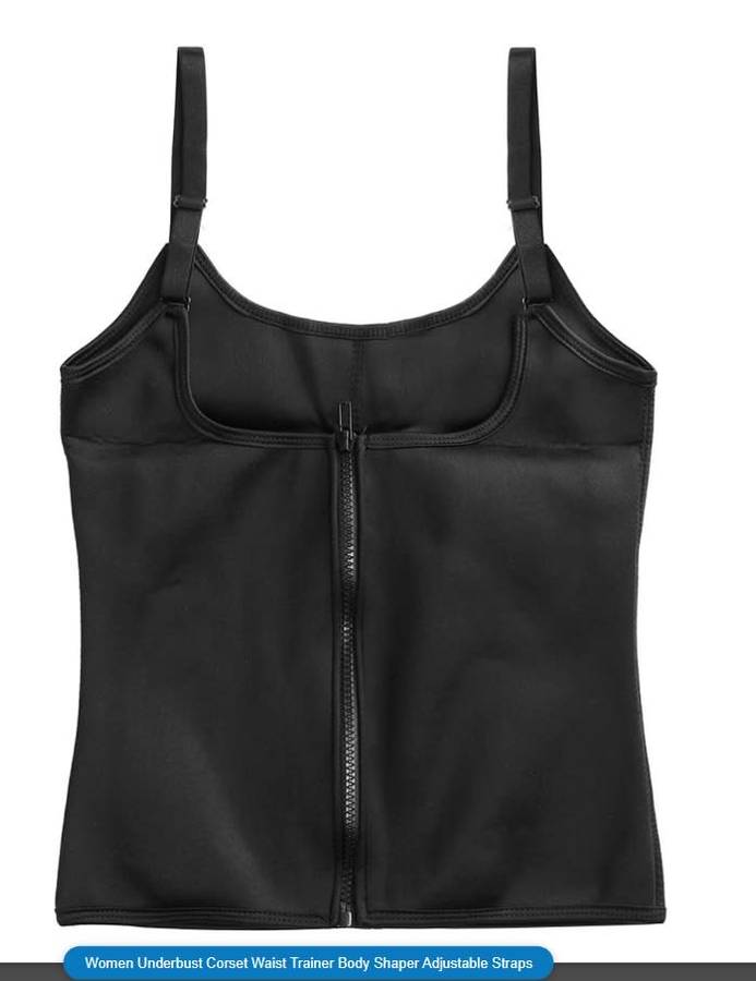 Women Underbust Corset Waist Trainer Body Shaper Adjustable Straps- Size Small