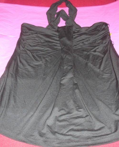 Elegant Black Halter Neck Top (Size 34/36)