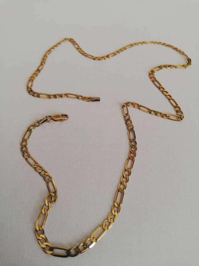 ** SOLID 9CT GOLD ** FLAT LINK CHAIN ** CLEARLY MARKED ** 4.88 GRAMS ** LIKE NEW ** CRAZY R1 START !