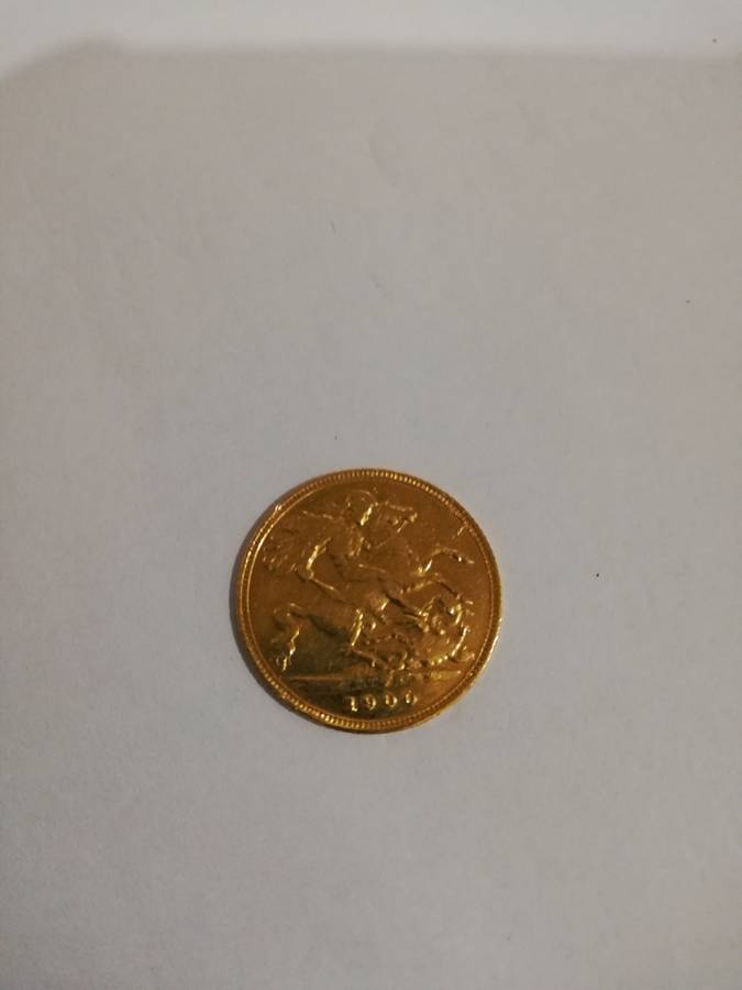 ** SOLID 22CT GOLD 1900 HALF SOVEREIGN COIN ** GOLD $ GOLD $ ** CRAZY CRAZY R1 START !!!