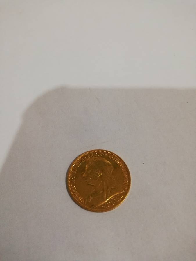 ** SOLID 22CT GOLD 1900 HALF SOVEREIGN COIN ** GOLD $ GOLD $ ** CRAZY CRAZY R1 START !!!