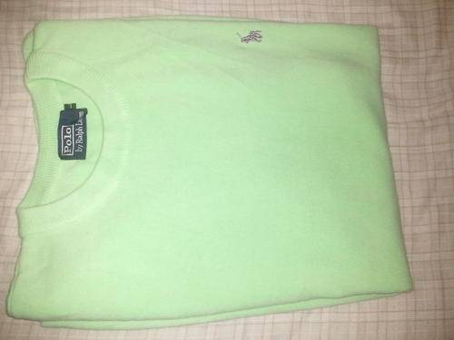 POLO SWEATER LARGE (LIME GREEN) CREWNECK