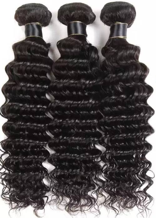 Grade 10A)Brazilian Hair Deep Wave Bundles100% Human Hair Weave 3 bundles only ( 8inch ) upgradeable