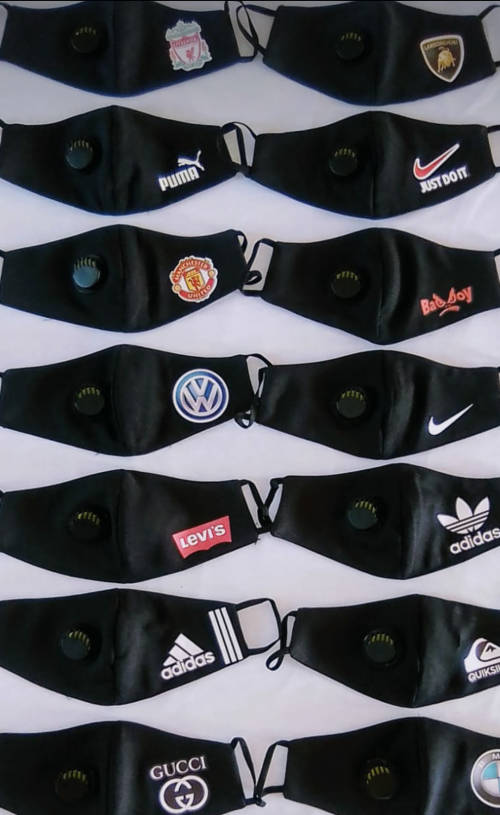 BRANDED FACE MASK WITH VENTILATOR