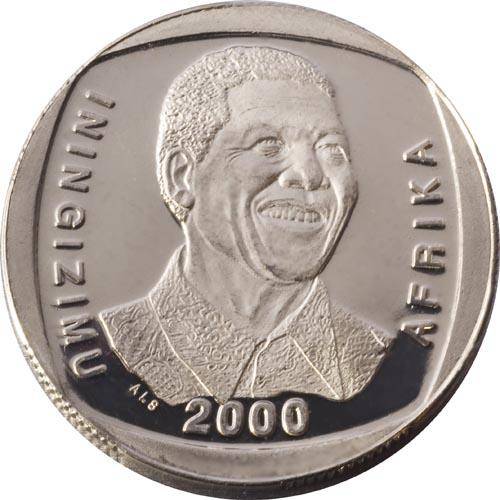 SMILING MADIBA - YEAR 2000 - R5 COIN