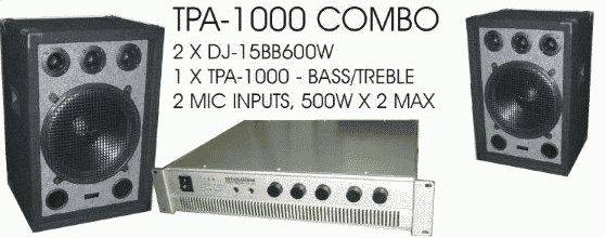 2 x 15 inch speaker and 1x amplifier