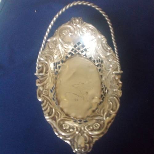 HALLMARKED STERLING SILVER PIERCED SWEET DISH
