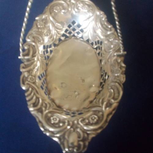 HALLMARKED STERLING SILVER PIERCED SWEET DISH