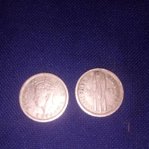 17 x SILVER RHODESIAN COINS