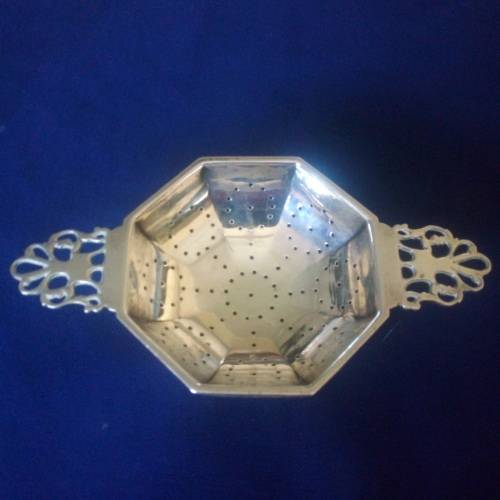 ASPREY HALLMARKED STERLING SILVER TEA STRAINER