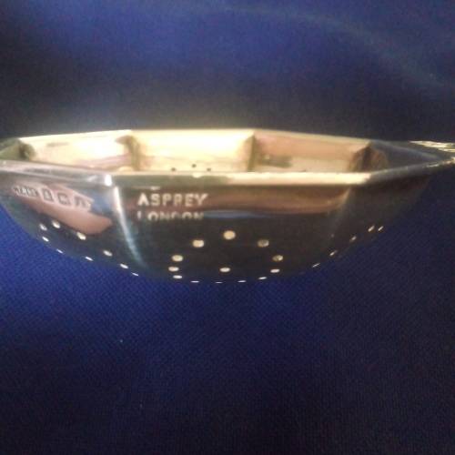 ASPREY HALLMARKED STERLING SILVER TEA STRAINER