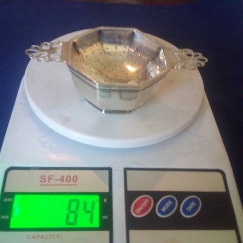 ASPREY HALLMARKED STERLING SILVER TEA STRAINER