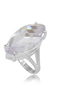 **R980** SOLID STERLING SILVER with solid cubic zirconia solitaire.
