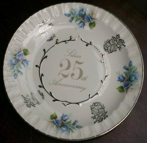 WOOD&SONS AVON SILVER 25TH ANNIVERSARY PLATE