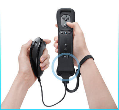 Nintendo Wii U Remote Plus - Black + Nintendo Wii U Nunchuk - Black