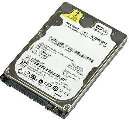 WESTERN DIGITAL 320 GB SATA HARDDRIVE -LAPTOP