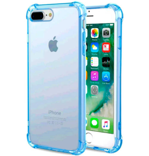 Blue Shock Absorbing Gel Case Cover Case For Apple iPhone 7 or iPhone 8 (4.7'')