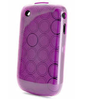 Purple Silicon Cover Case for BlackBerry Curve 8320 and 9300 + Screen Protector