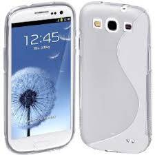 Clear Samsung Galaxy S3 III i9300 S-Line TPU Cover Case + Screen Protector