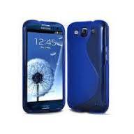 Blue Samsung Galaxy S3 III i9300 S-Line TPU Cover Case + Screen Protector