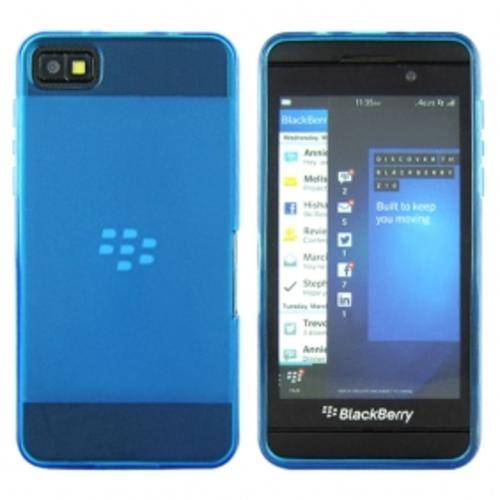 Blue Matte Cover Case for BlackBerry Z10 + Screen Protector