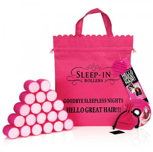 ORIGINAL PINK SLEEP IN ROLLERS (X 20 PLUS PINK DRAWSTRING ROLLER BAG)