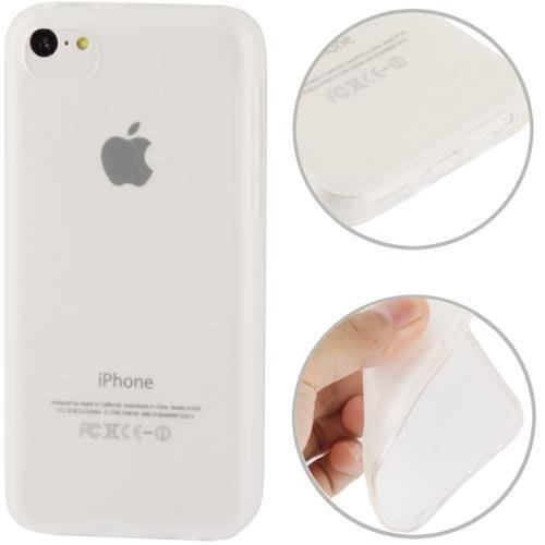 Clear Frosted iPhone 5c TPU Cover Case + FREE Screen Protector