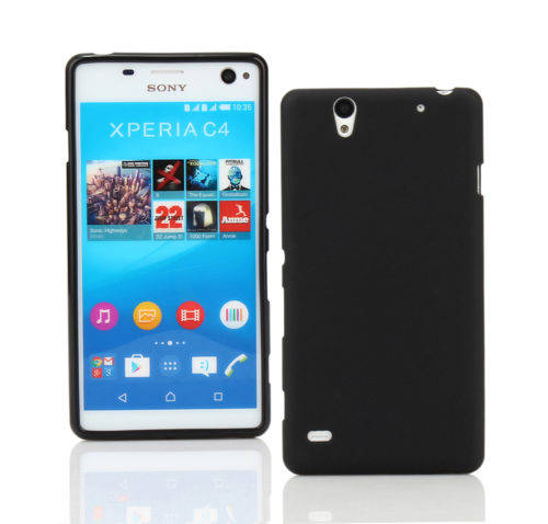 Black Frosted TPU Cover Case for Sony Xperia C4