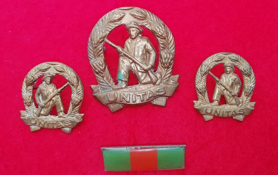 COMMANDO SET - COLLAR BADGES FACING EACH OTHER - PINS INTACT
