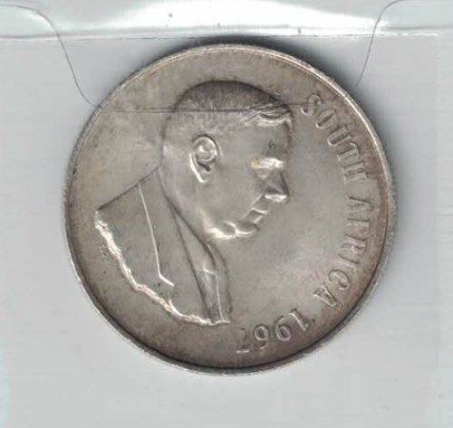 1967 RSA one rand coin in English