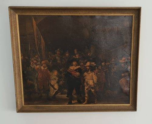1950s oleograph of `The night watch` by Rembrandt