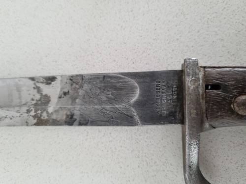 German Mauser M1898/05 bayonet, used in 1915