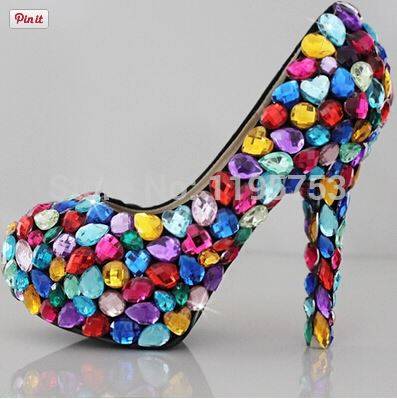 *Mixed Rhinestone Pumps* Size 6