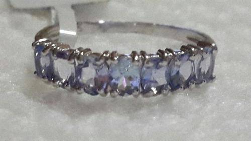 Real, Mined TANZANITES! Beautiful  1.06ct Tanzanite & Plat/925 Ring (size7)