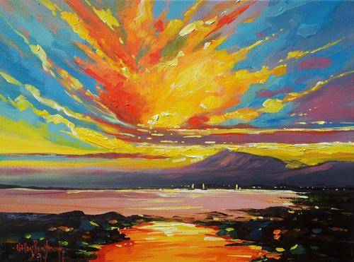 Original painting by NIC VAN RENSBURG - Sunset Cape - 600 x 450