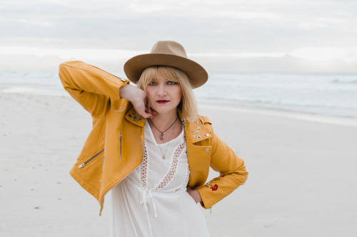 Faux leather embroidered jacket