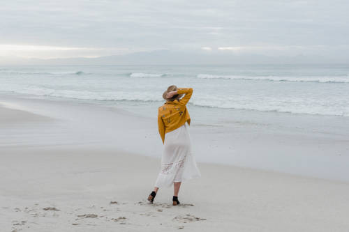 Faux leather embroidered jacket