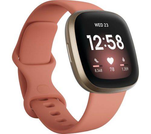 **Brand New** Fitbit Versa 3 Pink Clay Soft Gold