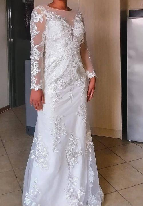Illusion Wedding Dress With Detachable Train