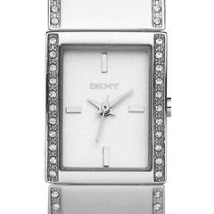 DKNY Crystal Accented Stainless Steel Ladies Bracelet Watch