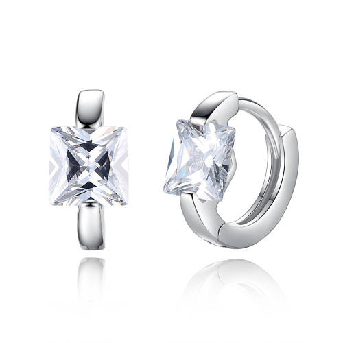*** NEW ~ SIMPLISTIC DESIGN CUBIC ROUND HOOP EARRINGS `HOT BUY` ***