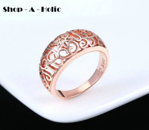 *** NEW ~ ROSE GOLD HOLLOW FLOWER  RING * Size 6 / 7 / 8  AVAILABLE ***