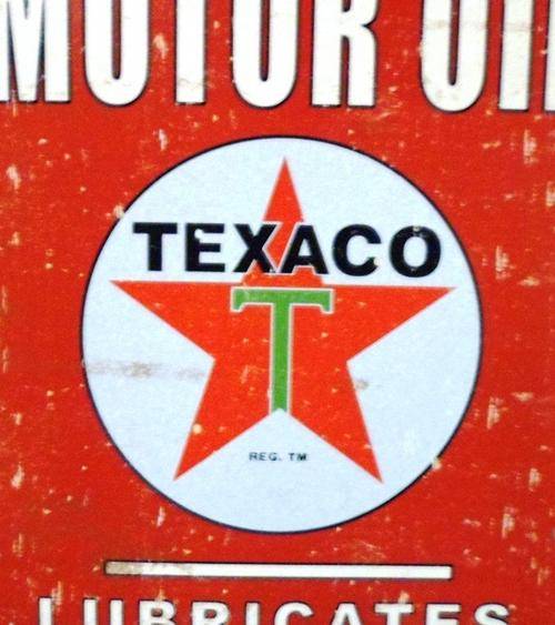 TEXACO Motor Oil Steel Baked Enamel Sign Offical Texaco Product