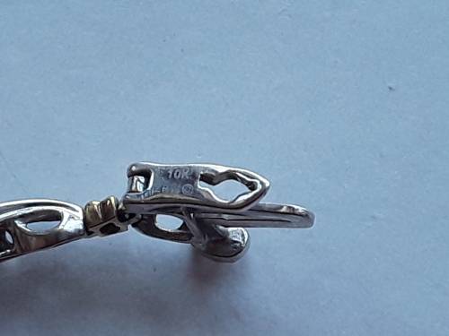 10k white and yellow gold 1.00ct diamond bracelet