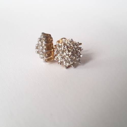 9ct gold and diamond earrings