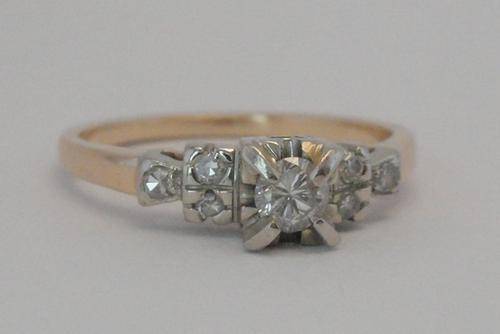 ***NO RESERVE***VINTAGE 18CT GOLD 1/4CTTW CARAT DIAMOND ENGAGEMENT RING SIZE K