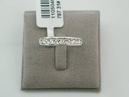***BEAUTIFUL 18K WHITE GOLD PLATED ETERNITY WEDDING RING****SIZES 5.5, 6, 6.5 & 8
